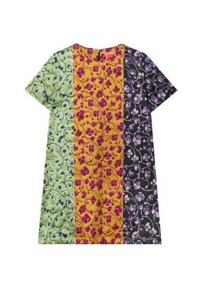 La DoubleJ Swing tricolor floral mini mini dress - Green