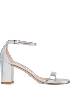 Stuart Weitzman 75mm metallic sandals - Silver