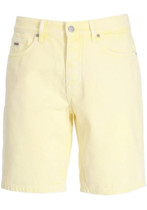 BOSS mid-rise straight-leg denim shorts - Yellow