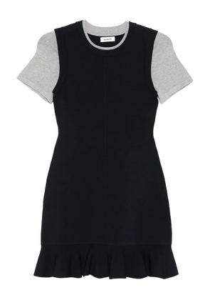 SANDRO layered ruffled mini day dress - Blue