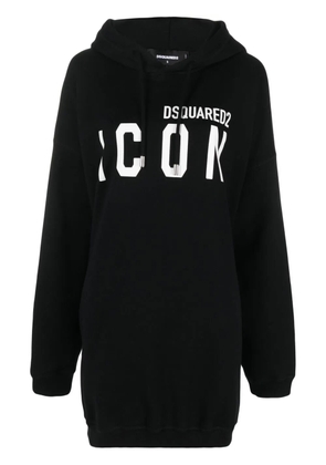 DSQUARED2 logo-print hoodie - Black