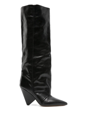 ISABEL MARANT Lyena knee-length leather boots - Black