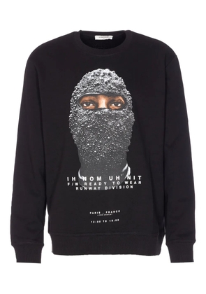 Ih Nom Uh Nit mask-print sweatshirt - Black