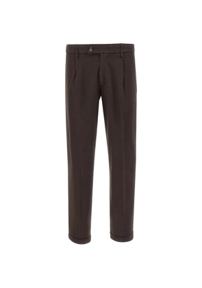 Re-Hash Mucha pleated turn-up hem chinos - Brown