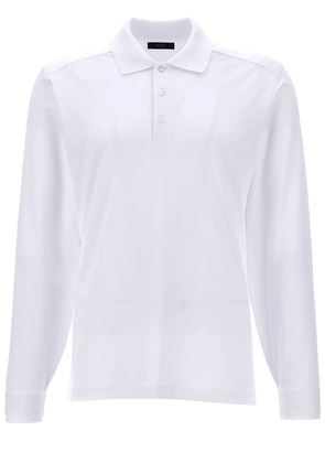 Fay logo-embroidered cotton polo shirt - White