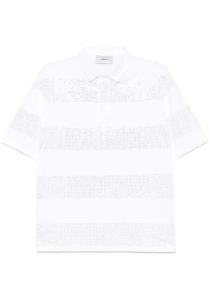 Coperni crystal-embellished polo shirt - White