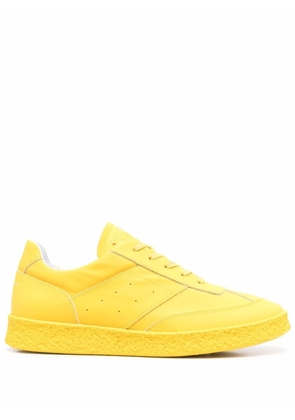 MM6 Maison Margiela embossed-logo tongue sneakers - Yellow