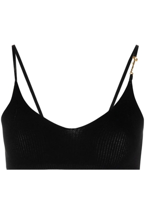 Jacquemus Le Bandeau Pralu knitted bralette - Black
