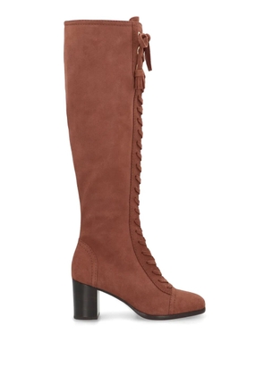 Alberta Ferretti lace-up boots - Brown