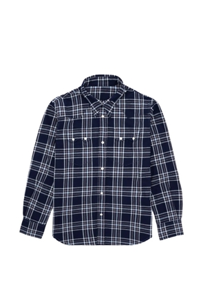 Fortela check flap-pocket shirt - Blue