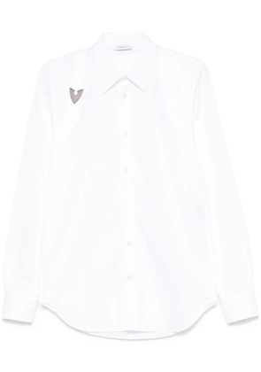 Alexander McQueen buckle poplin shirt - White