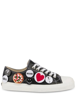 Moschino pin-embellished sneakers - Black