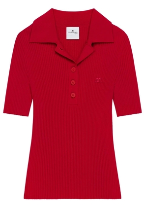 Courrèges Iconic polo top - Red