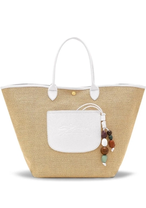 Longchamp medium Le Pliage tote bag - White