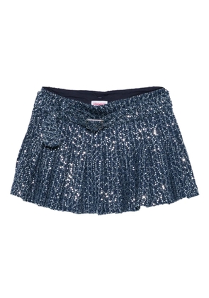 Charles Jeffrey Loverboy sequin-embellished mini pleated skirt - Blue
