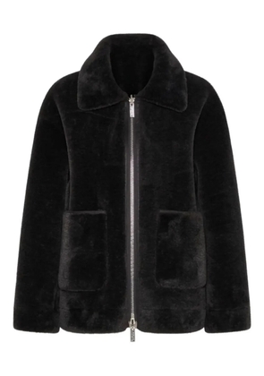 Marella reversible faux-fur coat - Black