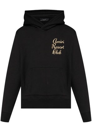 AMIRI embroidered-logo hoodie - Black