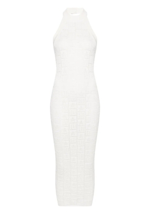 Balmain crochet-knit midi dress - White