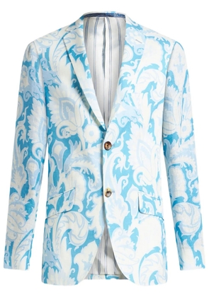 ETRO floral-jacquard blazer - Blue