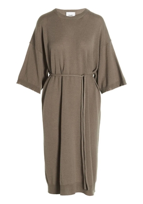 Nude knit long dress - Neutrals