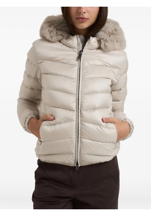 Colmar faux fur-trim hooded jacket - Neutrals