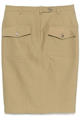 TOM FORD twill midi skirt - Green