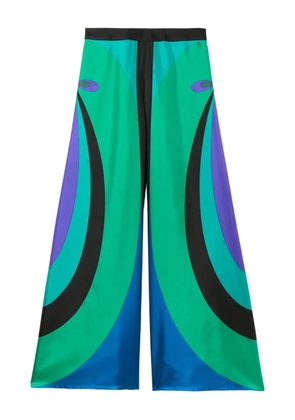 PUCCI Maddalena-print wide-leg trousers - Green
