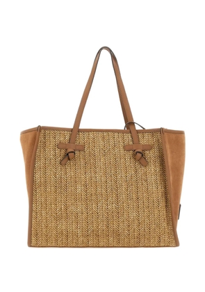 MARCELLA CLUB Marcella handle leather shoulder bag - Neutrals