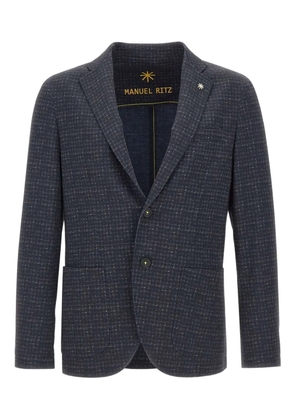 Manuel Ritz houndstooth-pattern blazer - Blue