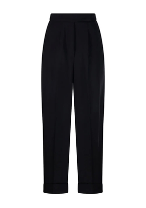 Max Mara cuffed pleated trousers - Black
