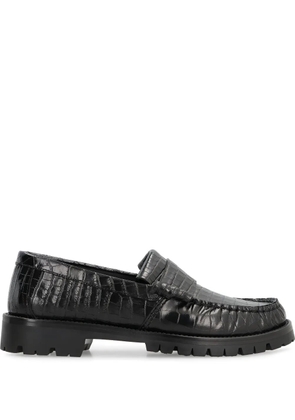 RHUDE crocodile-effect loafers - Black