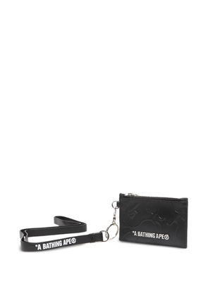 A BATHING APE® camo-pattern zip cardholder - Black