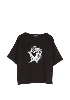 Enfants Riches Déprimés print raw edge T-shirt - Black