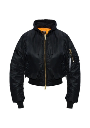 VETEMENTS hooded bomber jacket - Black