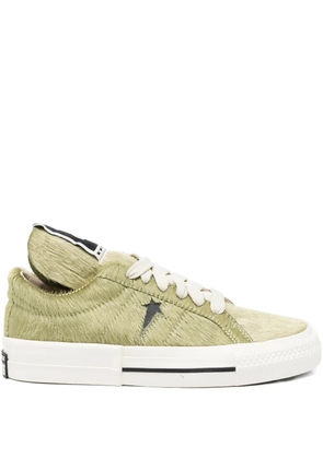 Rick Owens DRKSHDW faux fur trainers - Green