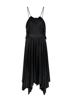 Moschino pleated ruffled dress - Black
