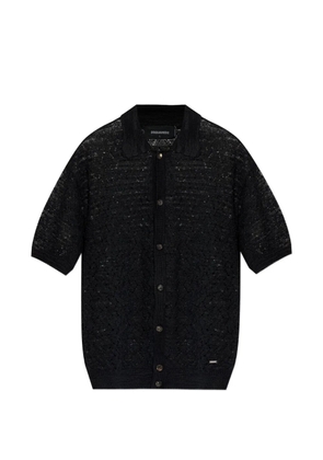 DSQUARED2 button-up open-knit shirt - Black