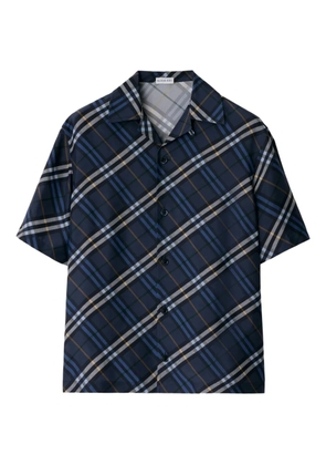 Burberry checked silk shirt - Blue