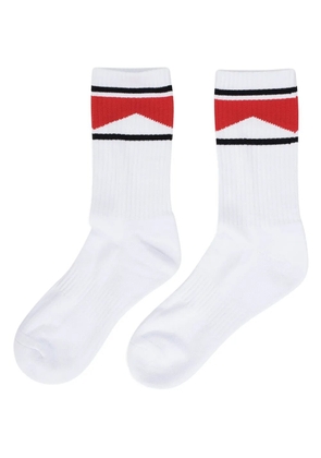 RHUDE chevron-design socks - White