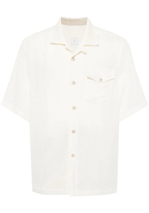 Eleventy short-sleeve pointelle-knit shirt - White