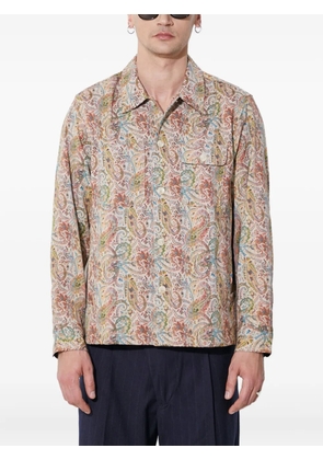 Corridor paisley-print long-sleeve shirt jacket - Neutrals
