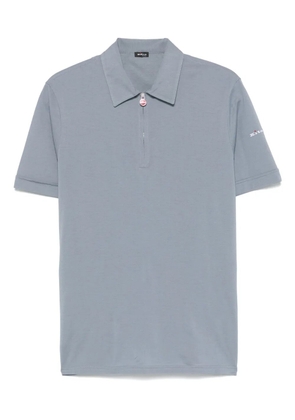Kiton logo-embroidered polo shirt - Blue