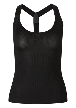 Off-White logo-appliqué racerbank tank top - Black