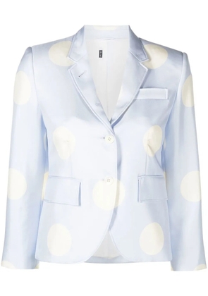 Thom Browne polka-dot print silk blazer - Blue