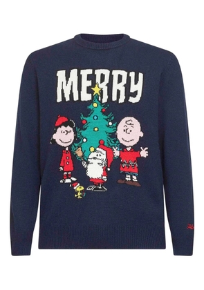 MC2 Saint Barth christmas-embroidered sweater - Blue