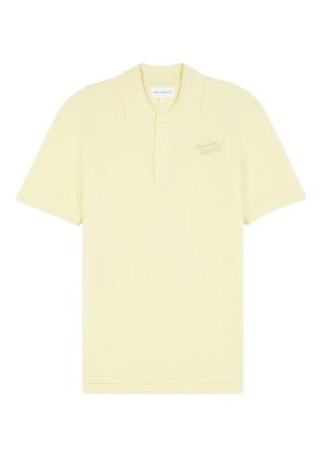 Maison Kitsuné logo-embroidered polo shirt - Yellow