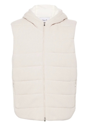 D4.0 ribbed-knit gilet - Neutrals