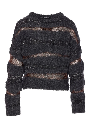 PINKO metallic-effect knitted sweater - Grey