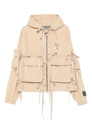 Reese Cooper strap-detail hooded jacket - Neutrals
