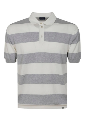 Paul & Shark striped-pattern short-sleeve polo shirt - Grey